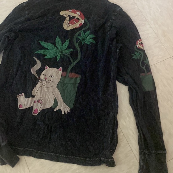 RipNDip Acid Wash Long Sleeve Tee Shirt - Picture 2 of 3